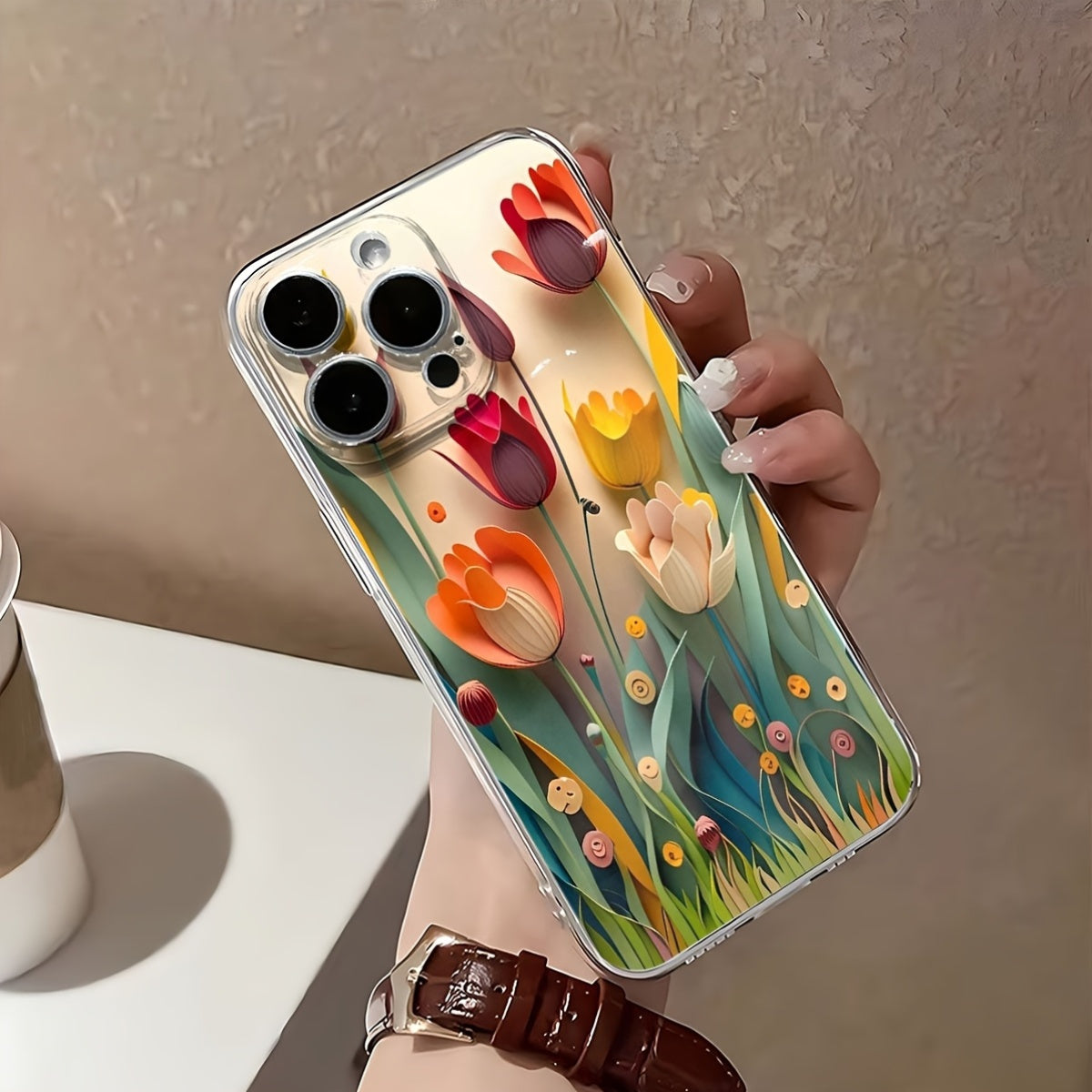 Creative 3D Floral Design Phone Case