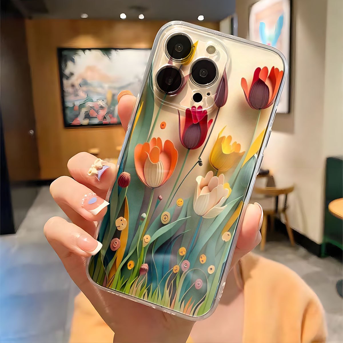 Creative 3D Floral Design Phone Case