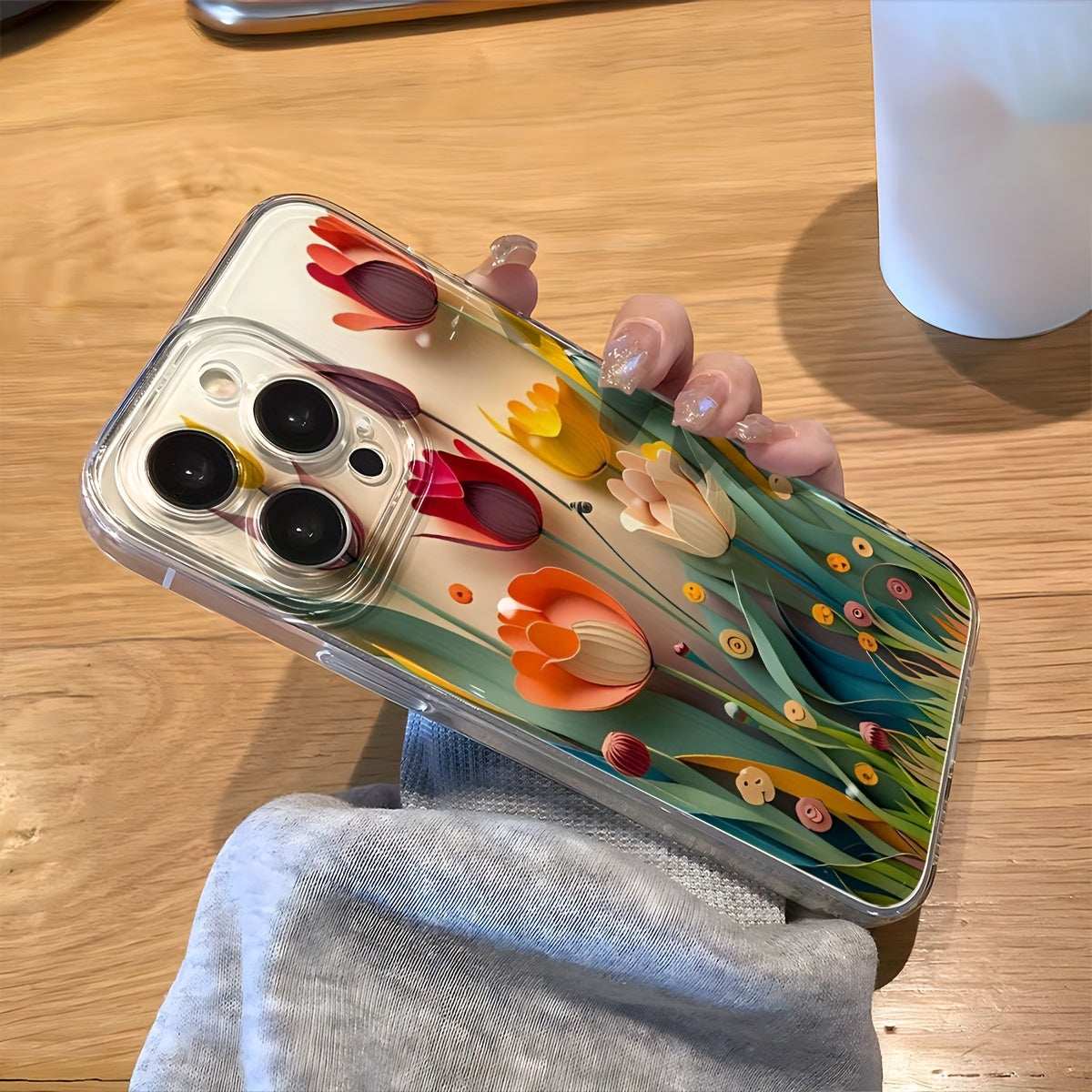 Creative 3D Floral Design Phone Case
