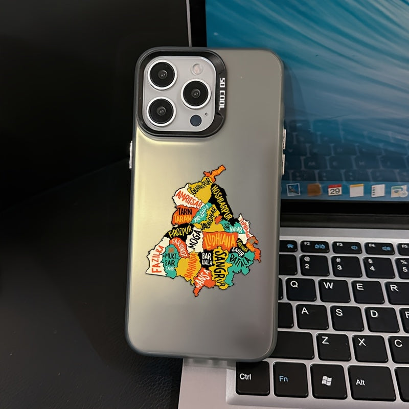 Colorful Punjab map iphone case