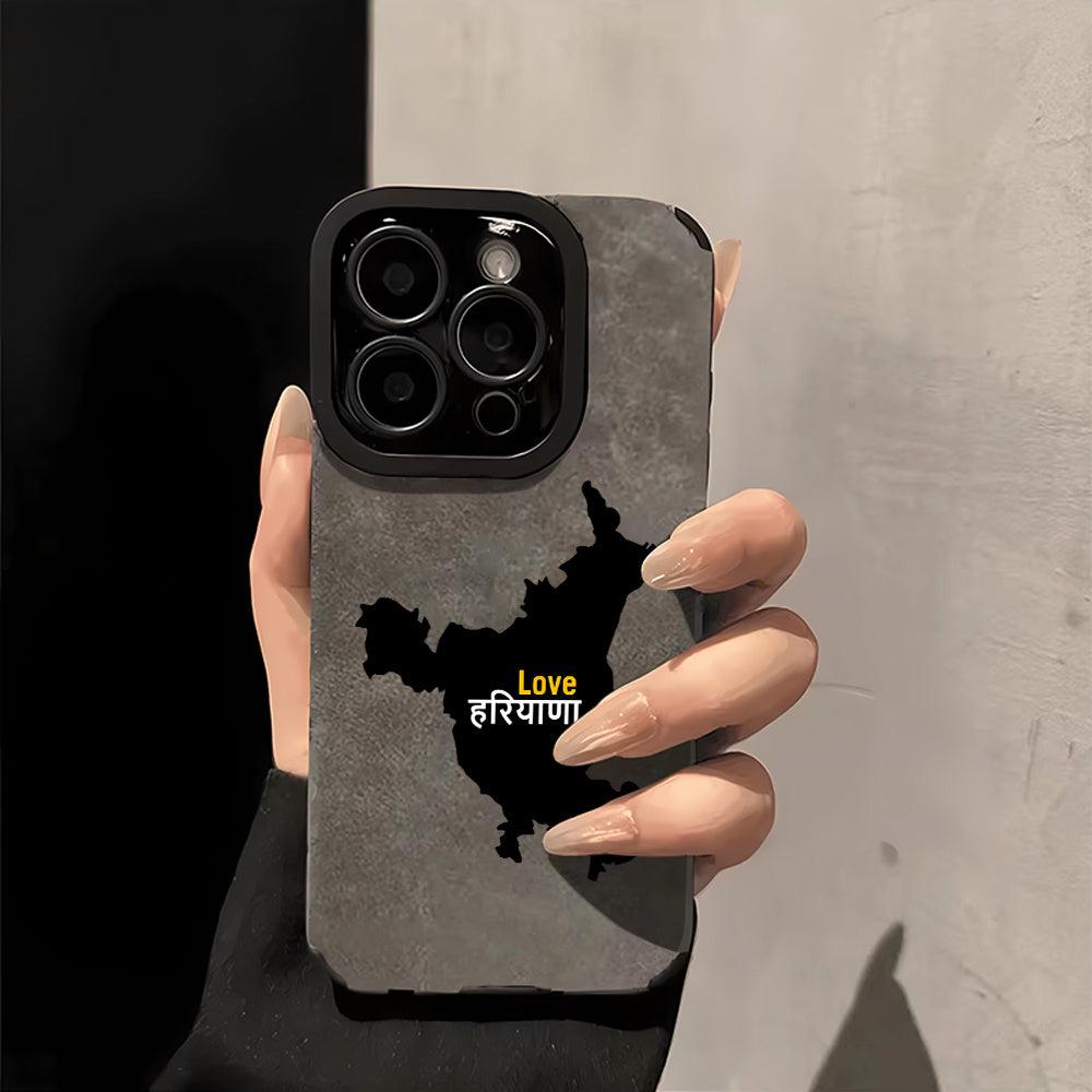 Haryana Matte Faux Leather Flip Phone Case