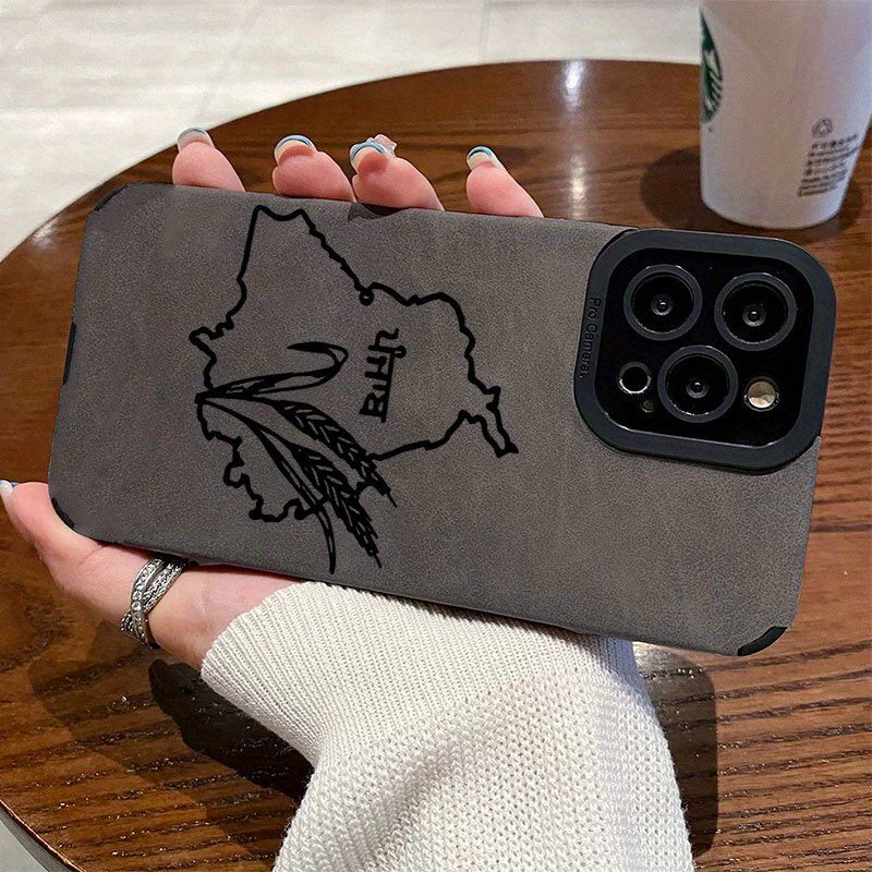 Punjab Map Leather Phone Case