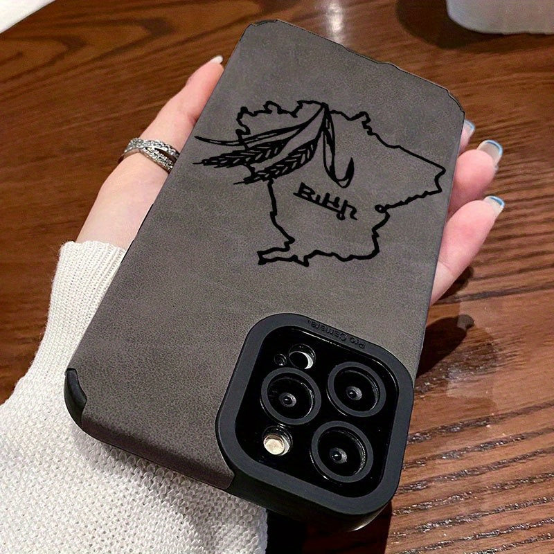 Punjab Map Leather Phone Case
